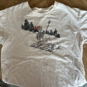 American Eagle Outfitters Santa Skeleton tshirt